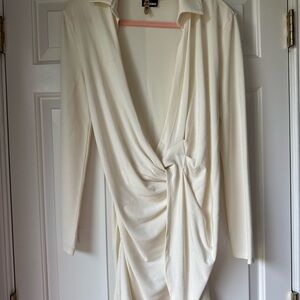 Jacquemus Cream Long Sleeve Dress